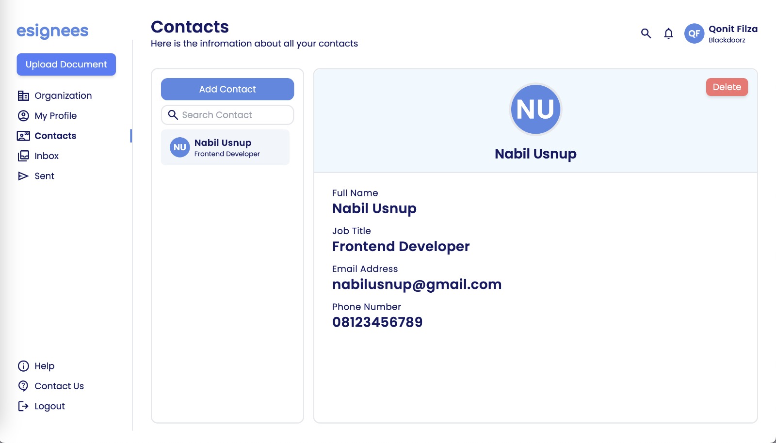 esignees contact